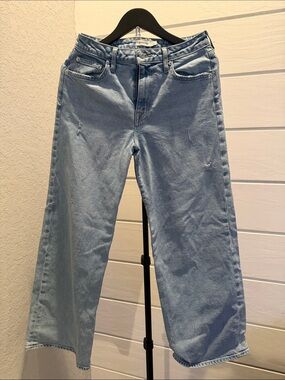 Relaxed Wide-Leg Light Blue Jeans for Men